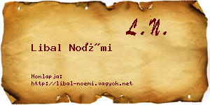 Libal Noémi névjegykártya